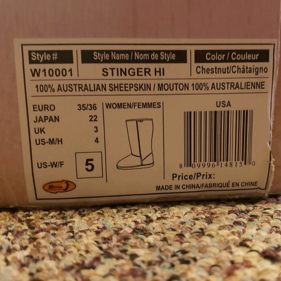 NIB Emu Australia Stinger Hi boots in Chestnut size 5. - Picture 3 of 4